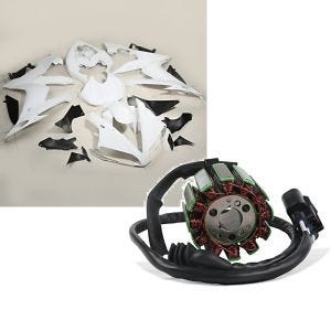 Set: Verkleidung für Yamaha YZF-R1 04-06 Zaddox ABS Vollverkleidung Rennverkleidung + Lichtmaschine Stator für Yamaha YZF-R1 04-08 Alternator Zaddox_1