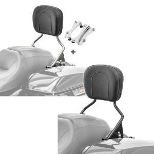 Set: Sissy Bar für Harley Davidson Street Glide 14-19 mit Docking-Kit chrom Craftride + Sissybar Harley Street Glide 09-19 Craftride Fast Driver-M schwarz_1
