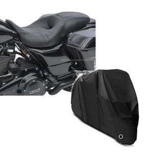 Set: Sitzbank für Harley Davidson Electra Glide Ultra Classic 08-20 XG4 Doppel Sitz Craftride + Abdeckplane Harley Electra Glide Ultra Classic / Limited Craftride XXXXL in schwarz_1