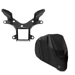 Set: Verkleidungshalter für Yamaha YZF-R6 08-15 Verkleidungshalterung + Abdeckplane Yamaha YZF-R 125  YZF-R3  YZF-R6 Craftride XL in schwarz_1