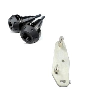 Set: Sturzpads für Yamaha MT-07 / Tracer 700 13-19 Crashpads Motoguard SC2 schwarz + Adapterplatte für ConStands Power Yamaha MT-07/ Tracer 13-21_1