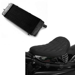 Set: Solo Federsattel für Honda Shadow VT 750 / 600 C BR11 Craftride + Wasserkühler für Honda Shadow VT 600 C 88-00 Radiator Kühler_1