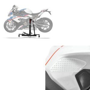 Set: Zentralständer BMW S 1000 RR 19-21 Motorradheber ConStands Power-Evo + Seiten Tankpad Grip Pad M für BMW S 1000 R / RR / XR_1
