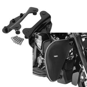 Set: 4-Punkt-Montagekit für Harley Davidson Street Glide 09-13 schwarz Craftride + Sturzbügel Spritzschutz für Harley Street Glide 06-21 Beinwärmer Craftride_1