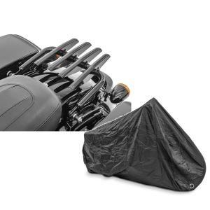 Set: Gepäckträger Abnehmbar für Harley Davidson Street Glide Special 15-21 schwarz Craftride + Abdeckplane Harley Street Glide / Special Craftride XXXL schwarz_1