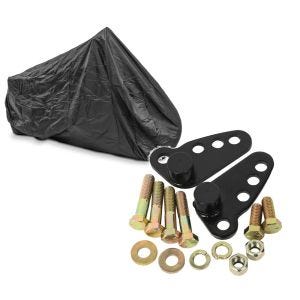 Set: Abdeckplane Harley Street Glide / Special Craftride XXXL schwarz + Tieferlegungskit 1-3" für Harley Street Glide 06-17 Tieferlegung Craftride_1