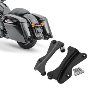 Set: Seitenkoffer Stretched für Harley Davidson Street Glide (FLHX) 14-21 Craftride + 4-Punkt-Montagekit für Harley Davidson Street Glide 14-21 schwarz Craftride_1