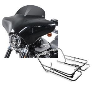 Set: Batwing Verkleidung BD8 für Harley Davidson Road King / Classic Craftride + Kofferträger Twin Rail für Harley Road King 97-08 Schutzbügel Craftride_1