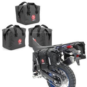 Set: Innentaschen für Aluminium Koffer + Topcase für BMW R 1200 GS/ Adventure 04-18 BAgtecs + Satteltaschen Wasserdicht für BMW R 1200 GS / Adventure Bagtecs WP8 2x30L Seitentaschen_1