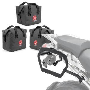 Set: Innentaschen für Aluminium Koffer + Topcase für BMW R 1200 GS/ Adventure 04-18 BAgtecs + Kofferträger für BMW R 1200 GS 04-12 Bagtecs SLP für Alukoffer und Satteltaschen_1