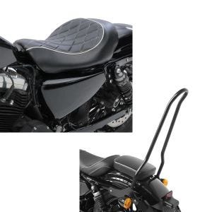Set: Solo Sitz für Harley Sportster 883 Iron 09-20 Craftride SR4 Sitzbank + Sissybar für Harley Sportster 883 Iron 09-20 Craftride Tampa_1