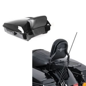 Set: Topcase für Harley Street Glide 14-21 Craftride Razor GB2 schwarz + Sissy Bar CXS Fix für Harley Street Glide 14-21 mit Gepäckträger schwarz Craftride_1