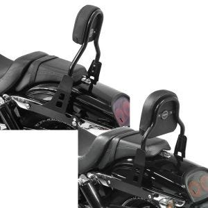 Set: Sissybar Harley Davidson Dyna Fat Bob 10-17 Craftride Fast Driver-M schwarz + Sissy Bar CSS Fix für Harley Dyna Fat Bob 10-17 schwarz Craftride_1