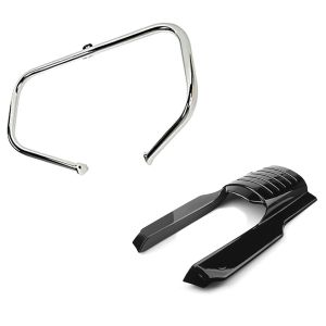 Set: Sturzbügel für Harley Davidson Road King 97-08 Craftride TR1 chrom + Kotflügelverlängerung hinten für Harley Road King 96-08 Craftride_1