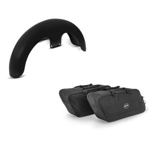Set: Front-Fender 21" Wrap für Harley Street Glide/ Special unlackiert Craftride + Koffer Innentaschen für Harley Street Glide 06-21 Craftride BG1 Paar_1