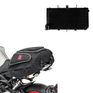 Set: Wasserkühler für Kawasaki Z 750 07-12 Radiator Kühler + Hecktasche Kawasaki Z 750 Gepäcktasche hinten Bagtecs X50 50Ltr schwarz_1