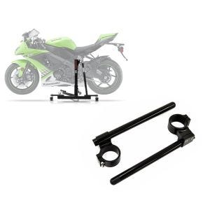 Set: Zentralständer Kawasaki ZX-10R 08-10 Motorradheber ConStands Power-Evo + Stummellenker 50mm für Kawasaki ZX-10R 04-19 Lenker Erhöhung_1