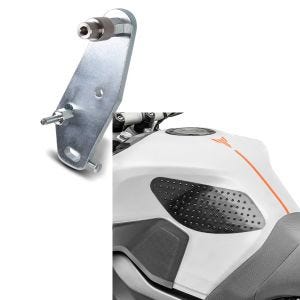 Set: Adapterplatte für ConStands Power BMW S 1000 RR 15-18 + Tankpad seitlich für BMW S 1000 R / RR / XR Seiten Tankpad Zaddox Grip M schwarz_1