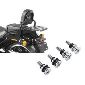 Set: Sissy Bar mit Gepäckträger für Harley Softail Low Rider / S 18-21 schwarz CSS Craftride + Anbausatz Docking Hardware Kit für Harley-Davidson Softail 18-21 52300646 Craftride_1