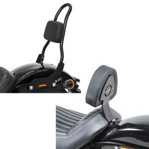 Set: Sissybar Harley Softail Street Bob 18-21 Craftride Fast Rider-S schwarz + Fahrer Sissybar für Harley Davidson Softail Street Bob 18-21 Fahrer Rückenlehne Craftride_1