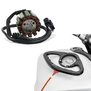 Set: Lichtmaschine Stator für Yamaha YZF-R1 04-08 Alternator Zaddox + Sozius Haltegriff für Yamaha YZF-R6 / YZF-R1 PG1 Zaddox_1