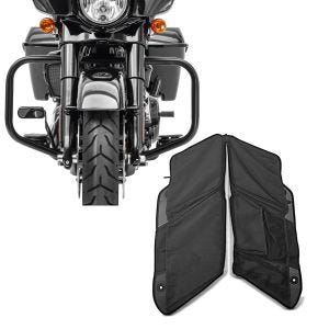 Set: Sturzbügel für Harley Davidson Street Glide 09-21 Craftride TR2 schwarz + Seitenkoffer Organizer WL für Harley Street Glide 14-21 Satteltaschen Innenwand Craftride schwarz_1