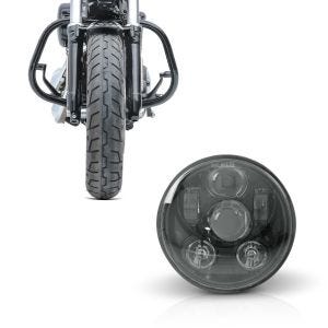 Set: Sturzbügel für Harley Davidson Sportster 883 Iron 09-20 HS5 schwarz Craftride + Hauptscheinwerfer LED 5,75 Zoll für Harley Sportster 883 Iron 09-20 schwarz von Craftride_1