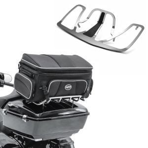 Set: Hecktasche für Honda Gold Wing 1800 / 1500 Topcase Tasche Craftride TT1 73Ltr + Gepäckträger New Style Honda Goldwing GL 1800 01-16 chrom Craftride_1