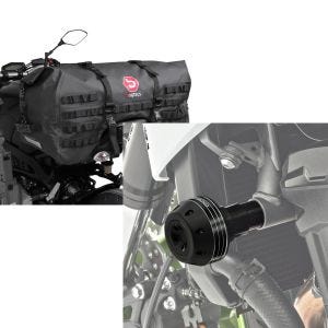 Set: Hecktasche für Kawasaki Z 900 / RS / Cafe Bagtecs SX70 70Ltr schwarz + Sturzpads für Kawasaki Z 900 17-21 Crashpads Motoguard SC2 schwarz_1