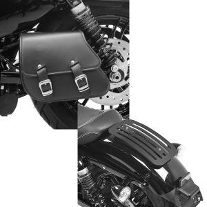 Set: Schwingentasche + Halter für Harley Sportster 883 Iron 09-20 Craftride + Gepäckträger für Harley Sportster 883 Iron 09-20 Solo Rack L1 Gepäckbrücke Craftride_1