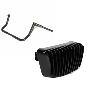 Set: Lenker Ape Hanger 14" für Harley Street Glide 06-21 schwarz Craftride + Spannungsregler für Harley Street Glide 17-21 Gleichrichter Laderegler Craftride_1