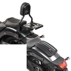 Set: Sissy Bar CL3 für Kawasaki Vulcan S / Café 15-20 mit Gepäckträger schwarz Craftride + Gepäckträger für Kawasaki Vulcan S / Café 15-21 Solo Rack L1 Gepäckbrücke Craftride_1