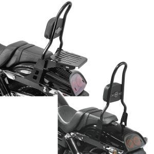 Set: Sissybar Harley Davidson Dyna Fat Bob 10-17 Craftride Fast Rider-M inkl. Gepäckträger schwarz + Sissy Bar CSL Fix für Harley Dyna Fat Bob 10-17 schwarz Craftride_1