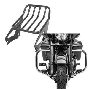 Set: Gepäckträger W1 für Harley Davidson Street Glide 09-21 schwarz Craftride + Sturzbügel für Harley Davidson Street Glide 09-21 Craftride TR2 chrom_1