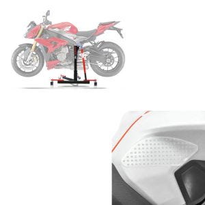 Set: Zentralständer BMW S 1000 R 14-16 Motorradheber ConStands Power-Evo + Seiten Tankpad Grip Pad M für BMW S 1000 R / RR / XR_1