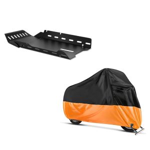 Set: Motorschutz Honda Goldwing GL 1800 01-16 Unterbodenschutz Spoiler Craftride + Abdeckplane Honda Gold Wing 1500 / 1800 Craftride XXXXL in schwarz-orange_1