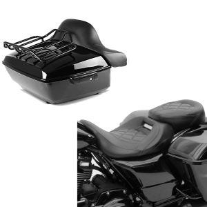 Set: Topcase King NLB für Harley Davidson Street Glide Special 15-21 Craftride + Sitzbank für Harley Street Glide Special 15-21 Craftride RH3 schwarz_1