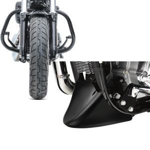 Set: Sturzbügel für Harley Davidson Sportster 883 Iron 09-20 HS5 schwarz Craftride + Bugspoiler für Harley Sportster 883 Iron 09-20 Craftride_1
