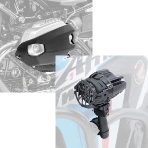 Set: Zylinderschutz für BMW R 1200 GS / Adventure 10-13 Ventildeckelschutz Motoguard CP4 + LED Zusatzscheinwerfer Set für BMW R 1200 GS / Adventure Lumitecs S22X_1