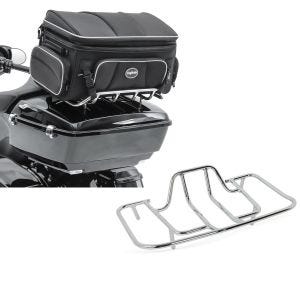 Set: Hecktasche für Honda Gold Wing 1800 / 1500 Topcase Tasche Craftride TT1 73Ltr + Gepäckträger Honda Goldwing GL 1800 01-16 chrom Craftride_1