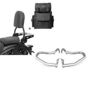 Set: Sissybar CL + Hecktasche für Indian Scout / Sixty 15-21 mit Gepäckträger Craftride + Sturzbügel Indian Scout/ Sixty/Bobber 15-21 Craftride chrom_1