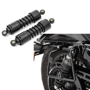 Set: Stoßdämpfer 11 Zoll Harley Sportster 883 Iron Federbeine von Craftride schwarz + Satteltaschenhalter für Harley Sportster 883 Iron 16-20 rechts Craftride_1