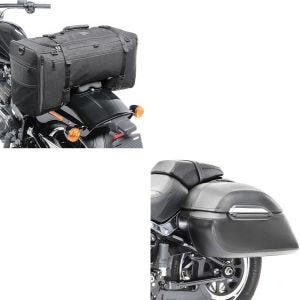 Set: Seitenkoffer Set Kawasaki Vulcan S / Café Craftride K3 33Ltr in schwarz + Hecktasche für Kawasaki Vulcan S / Café SQ1 Craftride 52l schwarz_1