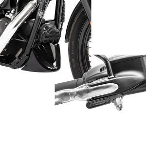 Set: Bugspoiler für Harley Davidson Dyna Street Bob 06-17 Craftride + LED Lenkerblinker für Harley Davidson Dyna Street Bob Lumitecs Blinker M2 getönt_1