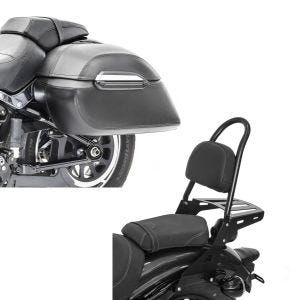 Set: Seitenkoffer Set Indian Scout / Bobber / Sixty Craftride K3 33Ltr in schwarz + Sissybar für Indian Scout / Sixty 15-21 Craftride Fast Rider-M inkl. Gepäckträger schwarz_1