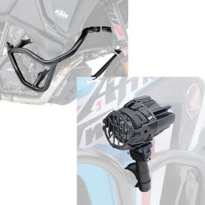 Set: Sturzbügel für KTM 1290 Super Adventure S 17-20 Motoguard Schutzbügel + LED Zusatzscheinwerfer Set für KTM 1290 Super Adventure / R / S / T Lumitecs S22X_1