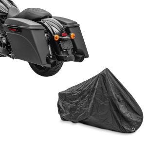 Set: Seitenkoffer Stretched für Harley Davidson Street Glide (FLHX) 06-13 schwarz matt Craftride + Abdeckplane Harley Street Glide / Special Craftride XXXL schwarz_1
