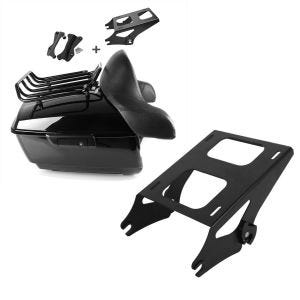 Set: Topcase King NLB für Harley Street Glide Special 15-21 + Anbaukit Craftride + Topcase Träger Doppelsitzbank für Harley Davidson Street Glide Special 15-21 sw Craftride_1