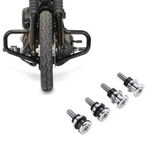 Set: Sturzbügel Mustache für Harley Softail Street Bob / Low Rider 18-21 schwarz Craftride + Anbausatz Docking Hardware Kit für Harley-Davidson Softail 18-21 52300646 Craftride_1