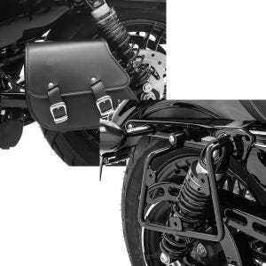 Set: Schwingentasche + Halter für Harley Sportster 883 Iron 09-20 Craftride + Satteltaschenhalter für Harley Sportster 883 Iron 16-20 rechts Craftride_1